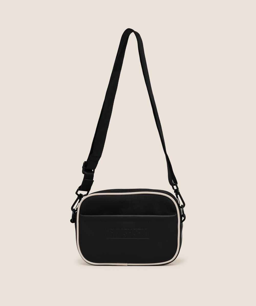 Gymshark NEW EVERYDAY CAMERA BAG black and oat white